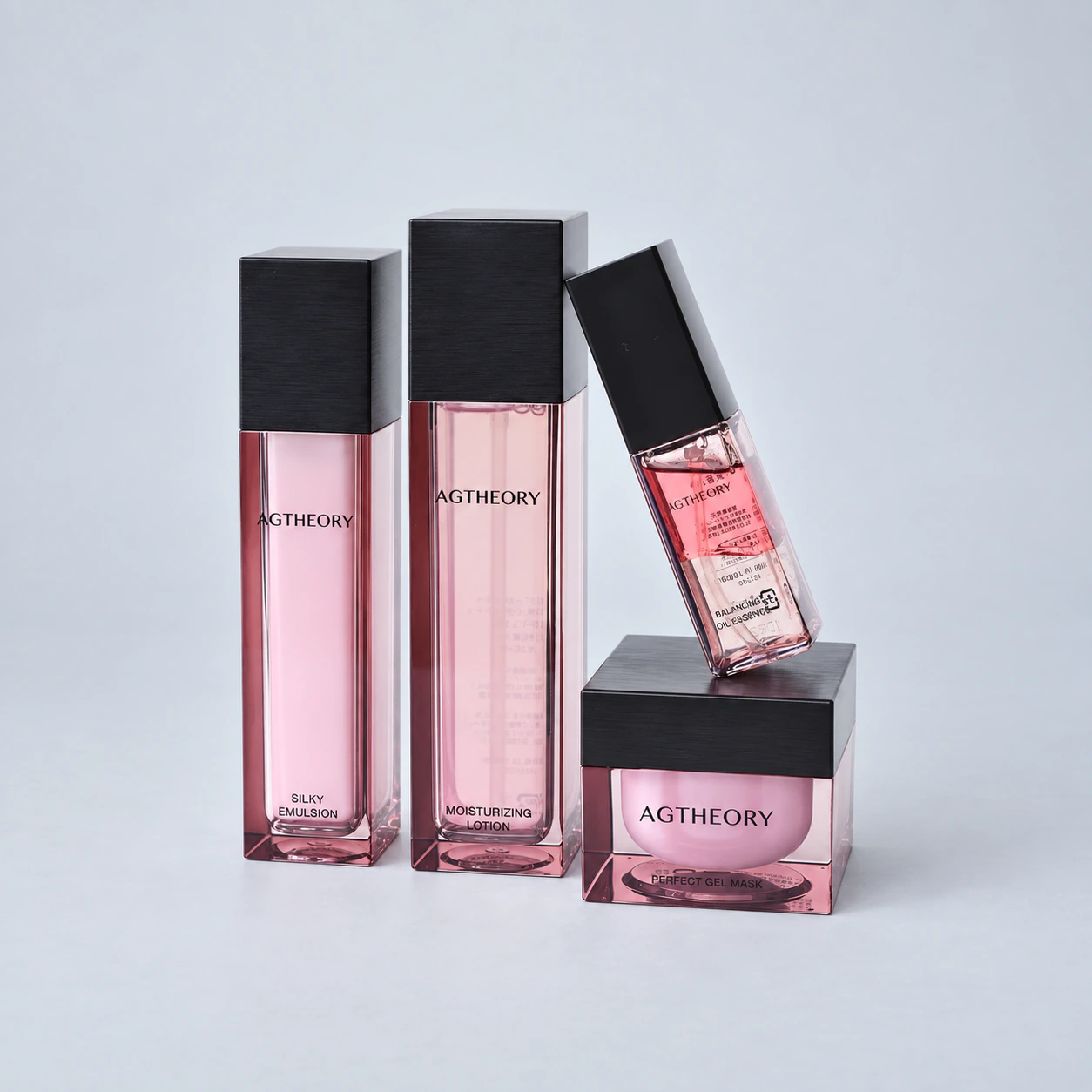 The real AGTHEORY Lotion, Silky Emulsion, Oil Essence and Rich Cream