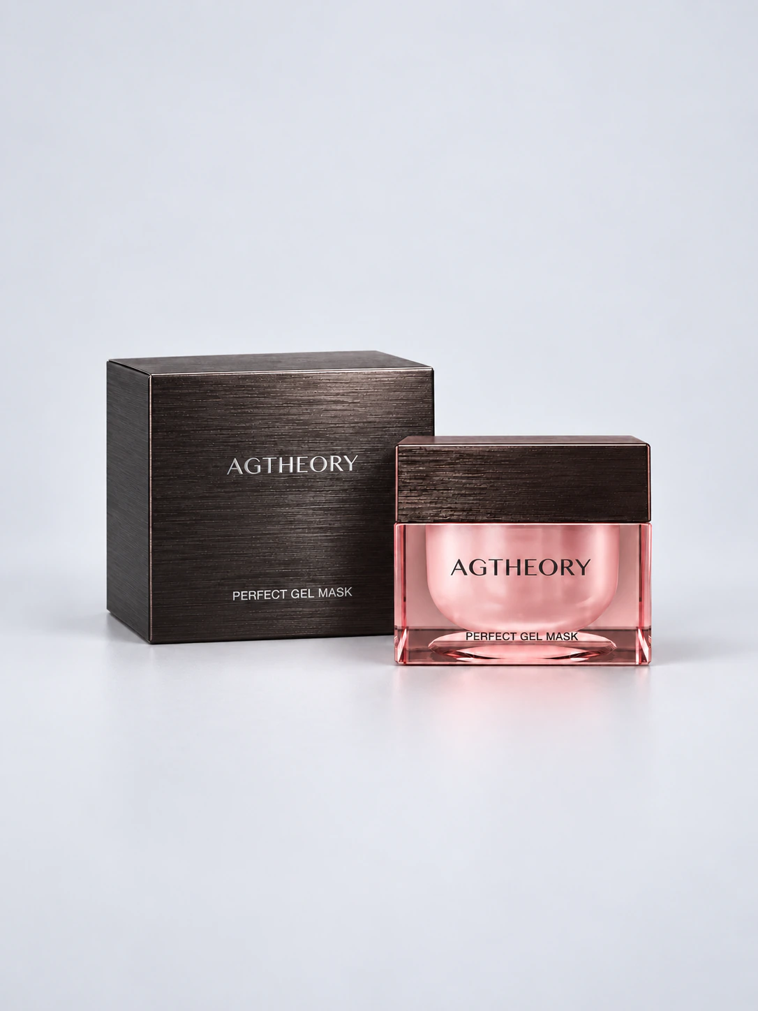 AGTHEORY Perfect Gel Mask 50g with its retail carton on a gray background